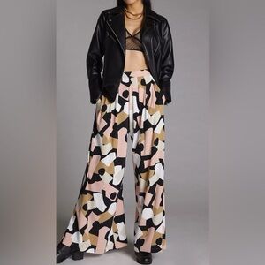 Corey Lynn Calter Abstract Wide Leg Pants XS | High Waist Statement Print